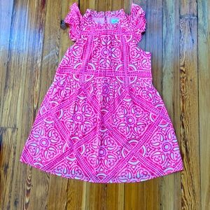 Vineyard Vines Island Scarf Print Formosa Pink Floral Sundress 4